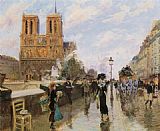 Les quais pres de Notre Dame by Georges Stein
